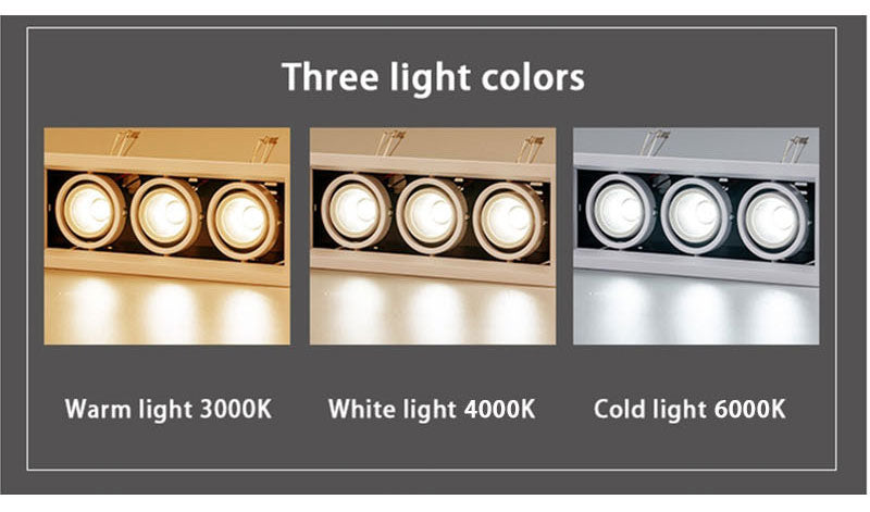 QIUBOSS Dimmable LED Downlights 220V for Living Room Recessed LED Ceiling Spotlights 20W COB Lighting Lights for Kitchen Bedroom