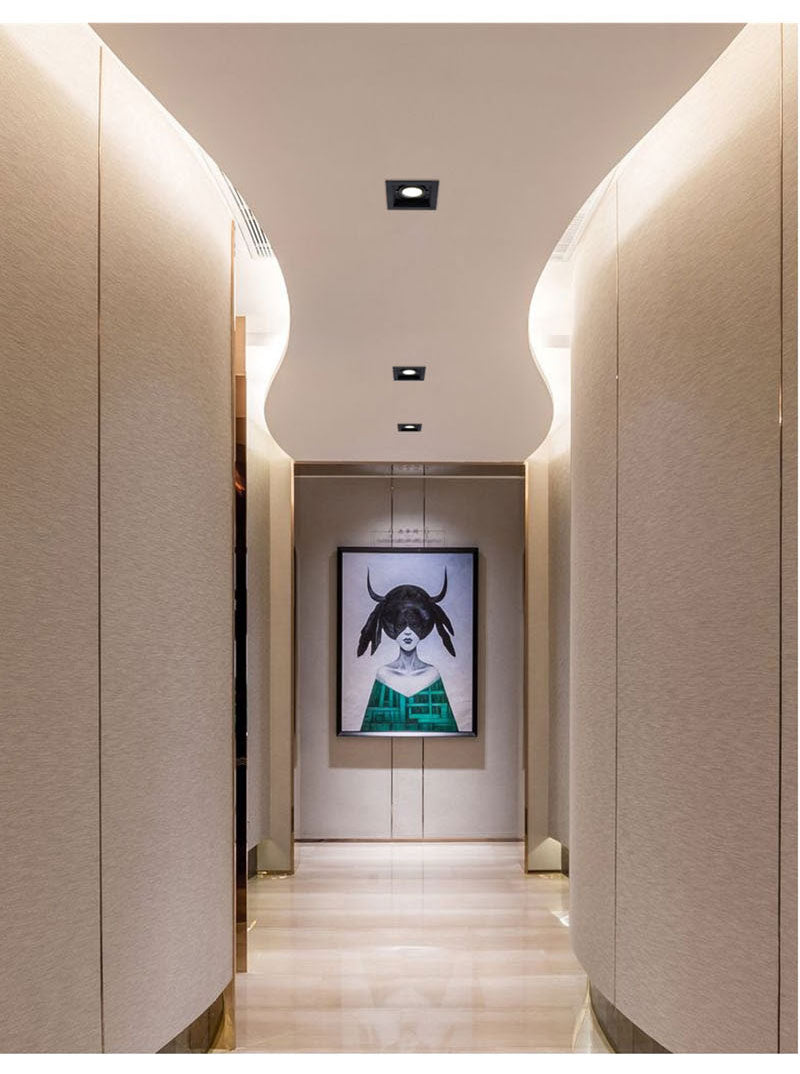 QIUBOSS Dimmable LED Downlights 220V for Living Room Recessed LED Ceiling Spotlights 20W COB Lighting Lights for Kitchen Bedroom