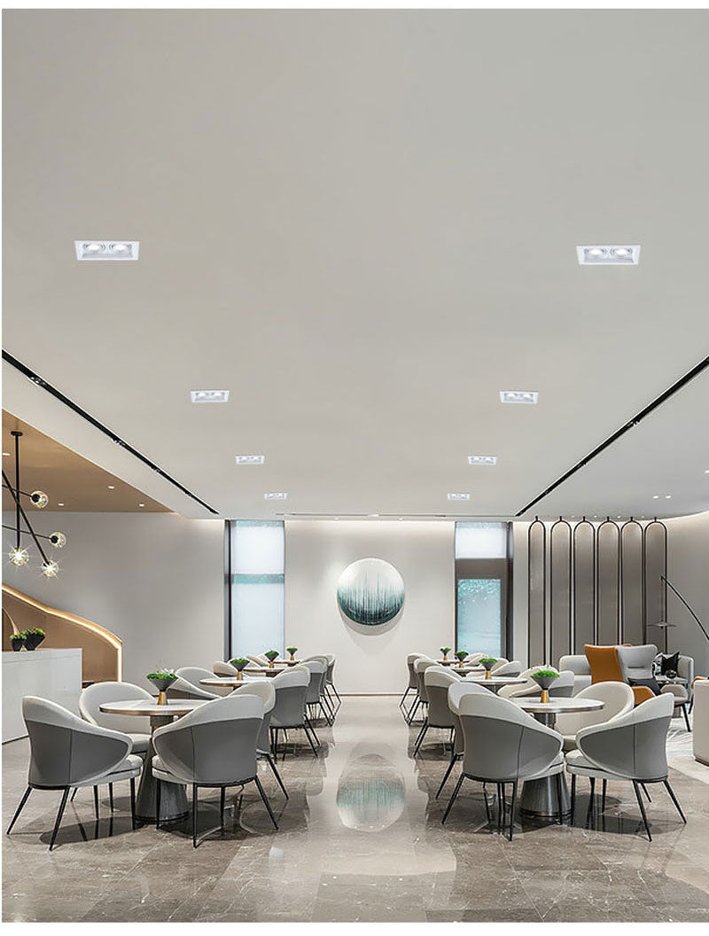 QIUBOSS Dimmable LED Downlights 220V for Living Room Recessed LED Ceiling Spotlights 20W COB Lighting Lights for Kitchen Bedroom