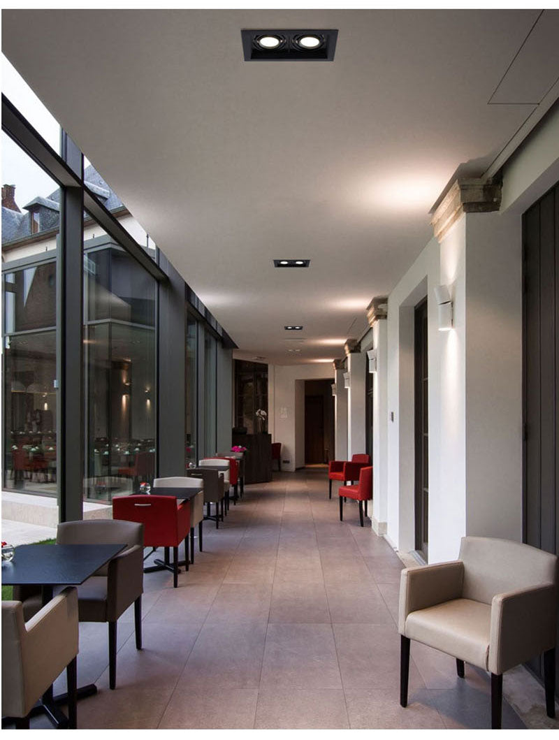 QIUBOSS Dimmable LED Downlights 220V for Living Room Recessed LED Ceiling Spotlights 20W COB Lighting Lights for Kitchen Bedroom