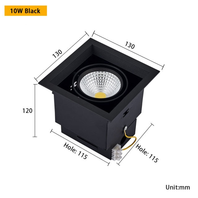 QIUBOSS Dimmable LED Downlights 220V for Living Room Recessed LED Ceiling Spotlights 20W COB Lighting Lights for Kitchen Bedroom