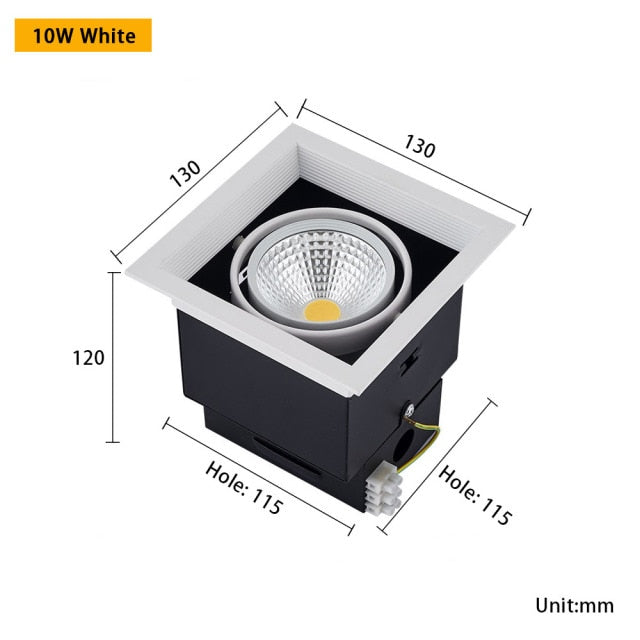 QIUBOSS Dimmable LED Downlights 220V for Living Room Recessed LED Ceiling Spotlights 20W COB Lighting Lights for Kitchen Bedroom