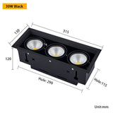 QIUBOSS Dimmable LED Downlights 220V for Living Room Recessed LED Ceiling Spotlights 20W COB Lighting Lights for Kitchen Bedroom