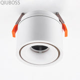 Round Foldable LED Recessed Downlights 5W/7W/9W/12W/15W COB Dimmable LED Ceiling Spotlight Background Lamps for Indoor Lighting