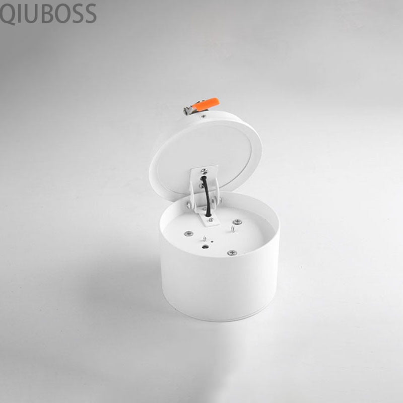 Round Foldable LED Recessed Downlights 5W/7W/9W/12W/15W COB Dimmable LED Ceiling Spotlight Background Lamps for Indoor Lighting