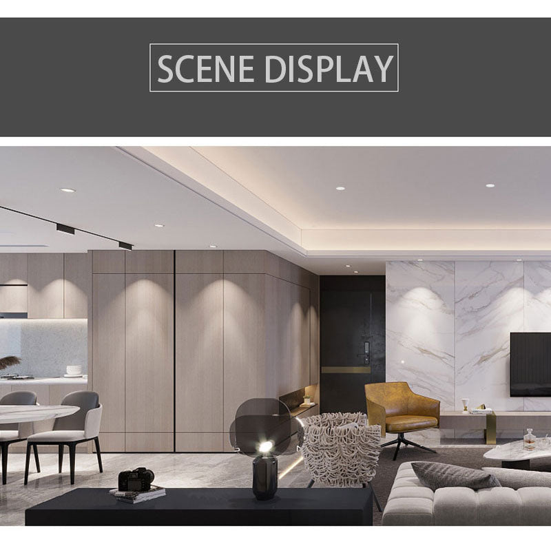 LED Round Recessed Dimmable Downlights 7W/9W/12W/15W COB LED Anti Glare Ceiling Spotlights AC90~260V Background Indoor Lighting