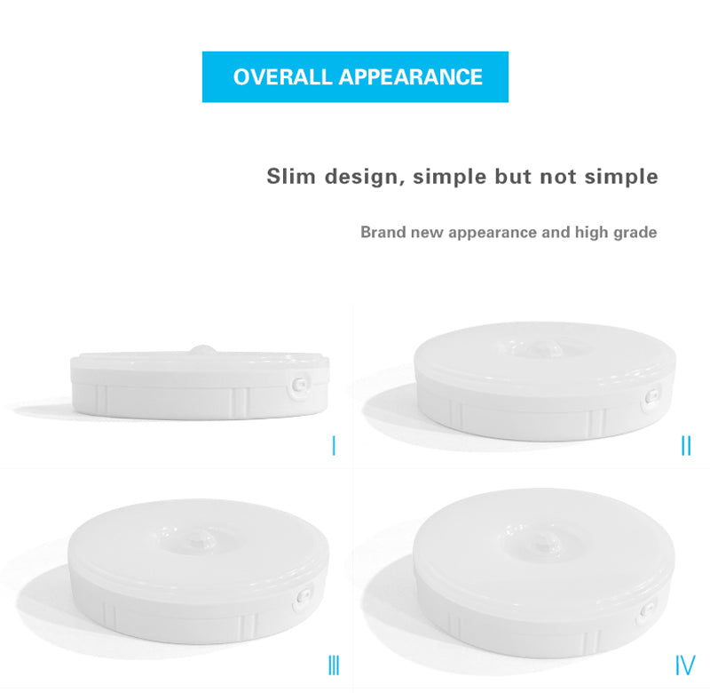 PIR Motion Sensor LED Night Light USB Rechargeable Dimmable Night Lamp for Bedroom Kitchen Cabinet Light Wireless Closet Light