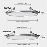 Ultra-thin downlight led recessed thin section 5W 7W 9W 12W 2021 new home decoration living room kitchen ceiling lamp spotlight