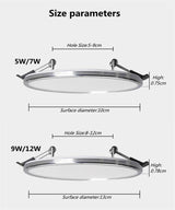 Ultra-thin downlight led recessed thin section 5W 7W 9W 12W 2021 new home decoration living room kitchen ceiling lamp spotlight