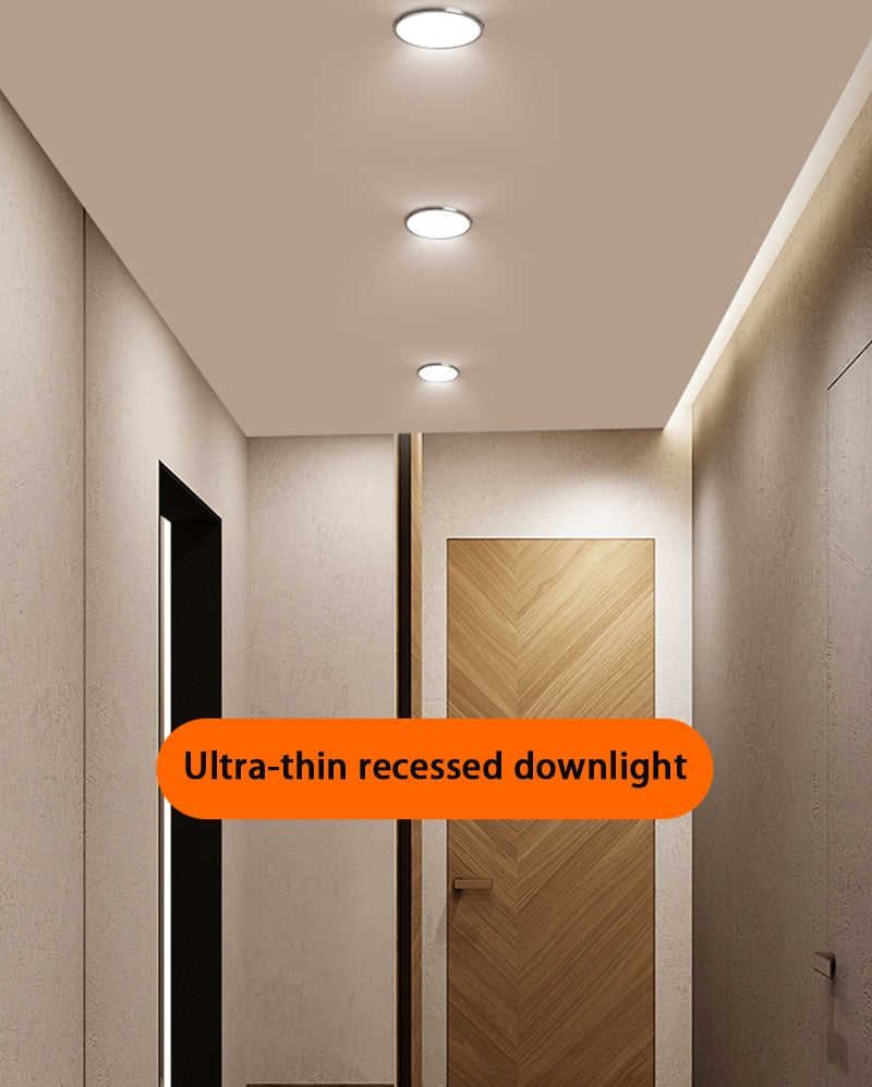 Ultra-thin downlight led recessed thin section 5W 7W 9W 12W 2021 new home decoration living room kitchen ceiling lamp spotlight
