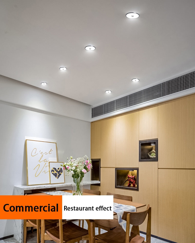 Ultra-thin downlight led recessed thin section 5W 7W 9W 12W 2021 new home decoration living room kitchen ceiling lamp spotlight