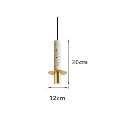 Modern Style Luxury Chandelier Personality Artistic Marble Living Room Lamp Special Cafe Bar Terrazzo Stairs Long LED Downlight