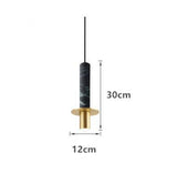 Modern Style Luxury Chandelier Personality Artistic Marble Living Room Lamp Special Cafe Bar Terrazzo Stairs Long LED Downlight