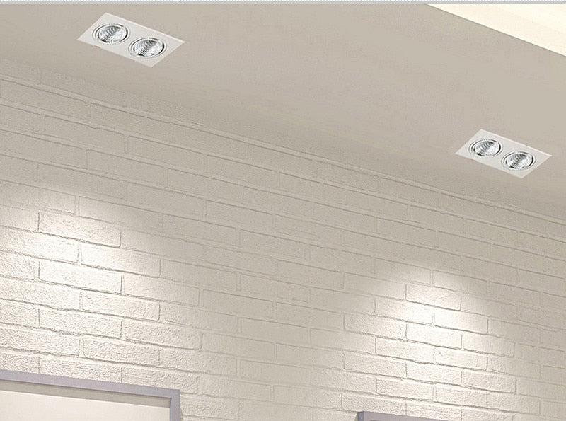 Super Bright LED Recessed Ceiling Lamp Square Downlight COB 7W 12W 24W 36W LED Spot light decoration led light AC 110V 220V