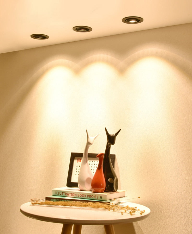 Led downlight spot led Super Bright Recessed LED Dimmable Downlight COB 7W 9W 12W 15W 18W LED Spot light Ceiling Lamp