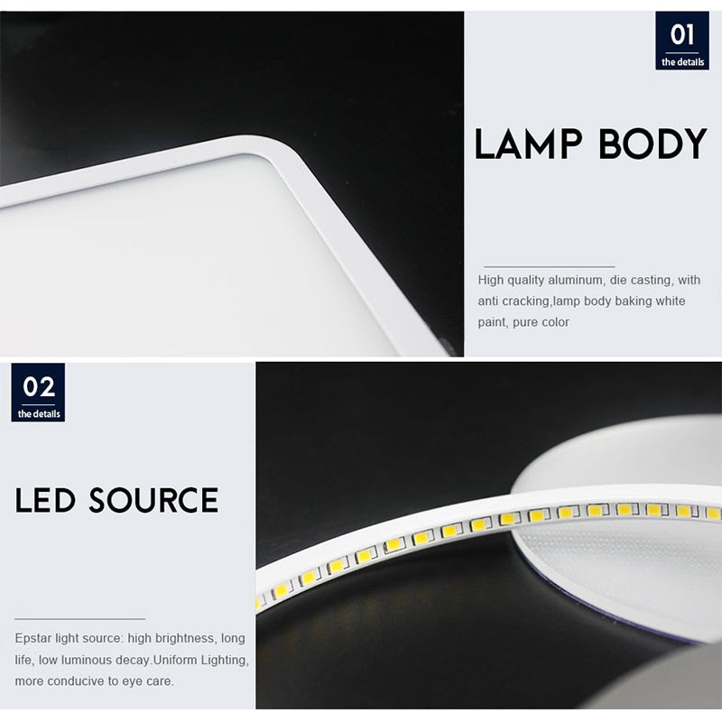 Narrow Frame Led Panel Light 6w 12w 18w 24w Round Square Ultra Thin Led downlight Cold White Warm White Indoor Lighting