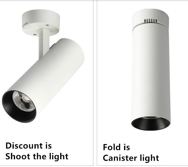 Surface Mounted LED Downlights Foldable 360° Rotatable COB LED Ceiling Spot lights 12W 15W 20W LED Lamps Background Wall Lighting