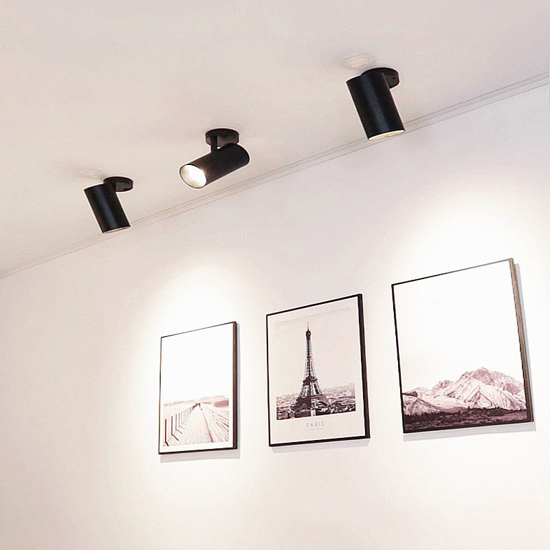 Surface Mounted LED Downlights Foldable 360° Rotatable COB LED Ceiling Spot lights 12W 15W 20W LED Lamps Background Wall Lighting