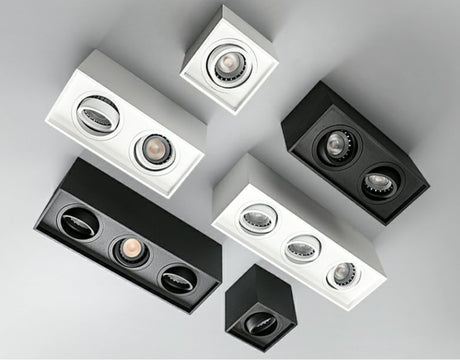 Surface Mounted Ceiling Downlight with 2X5W 2X7W 2X10W  GU10 Bulb Replaceable LED Spot Light AC85-265V Warm/Natural/Cold White