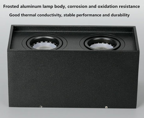 Surface Mounted Ceiling Downlight with 2X5W 2X7W 2X10W  GU10 Bulb Replaceable LED Spot Light AC85-265V Warm/Natural/Cold White