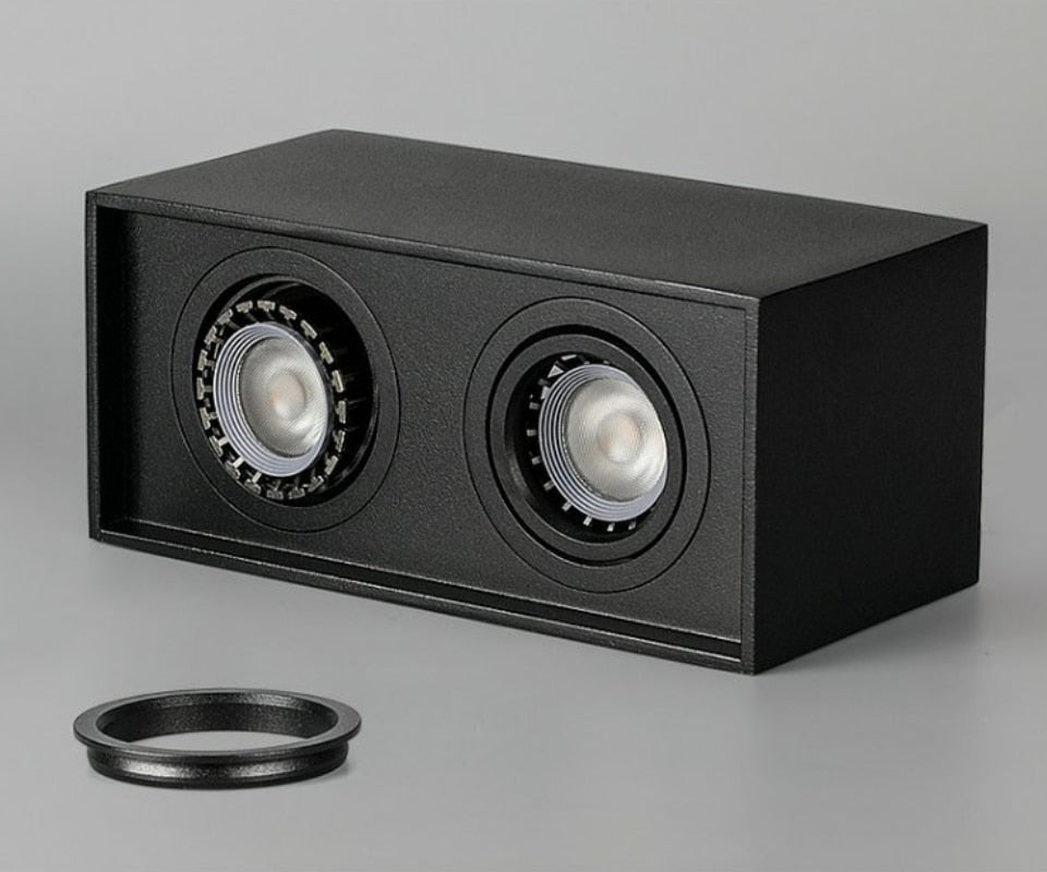 Surface Mounted Ceiling Downlight with 2X5W 2X7W 2X10W  GU10 Bulb Replaceable LED Spot Light AC85-265V Warm/Natural/Cold White