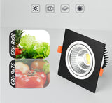 Recessed Square Dimmable LED Downlights 7W 9W 12W 15W 18W COB LED Ceiling Lamp Warm/Cold White LED Spot Lights Indoor Lighting