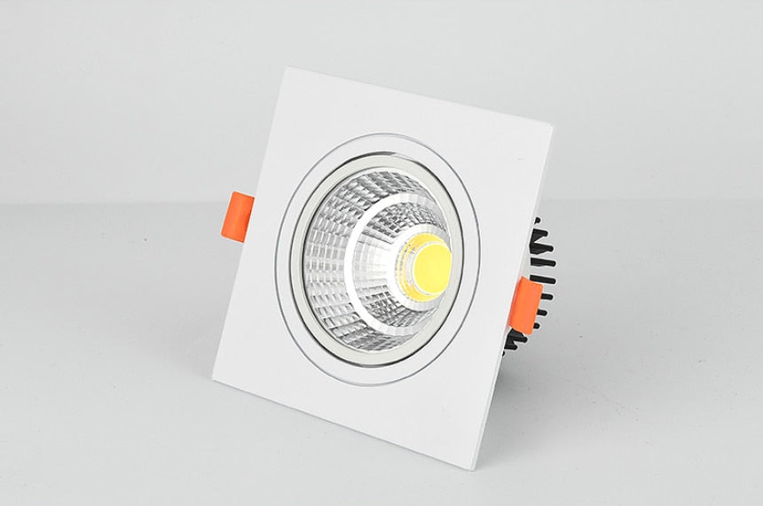 Recessed Square Dimmable LED Downlights 7W 9W 12W 15W 18W COB LED Ceiling Lamp Warm/Cold White LED Spot Lights Indoor Lighting