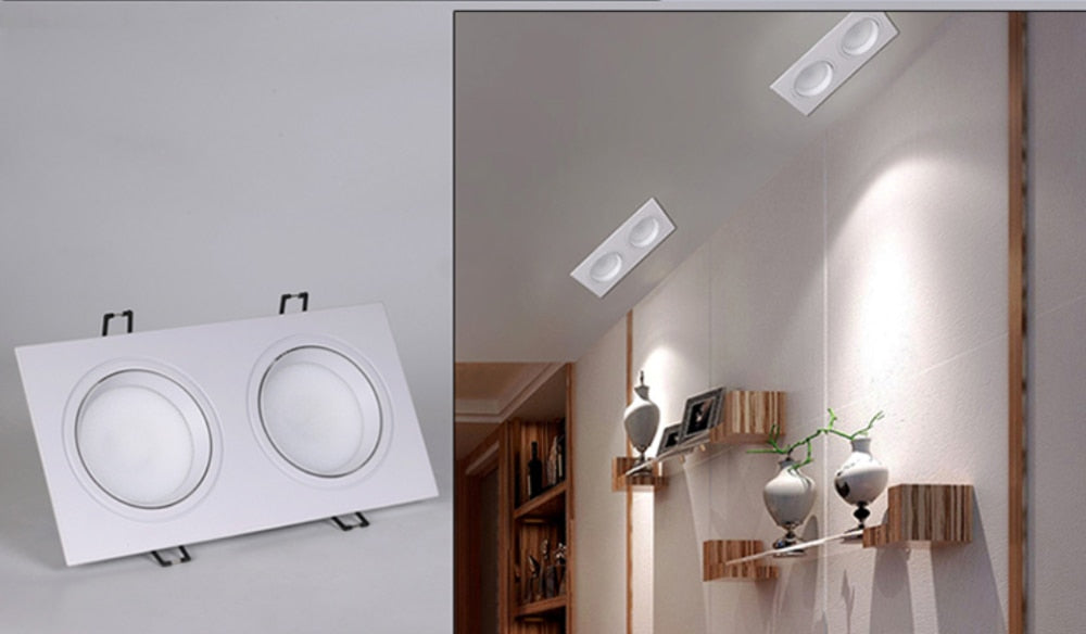 Dimmable Square LED COB Spotlights Ceiling lamp AC85-265V 5W 7W 10W 14W 20W recessed Downlights LED Panel light indoor lighting