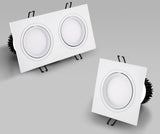 Dimmable Square LED COB Spotlights Ceiling lamp AC85-265V 5W 7W 10W 14W 20W recessed Downlights LED Panel light indoor lighting