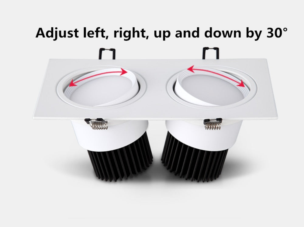 Dimmable Square LED COB Spotlights Ceiling lamp AC85-265V 5W 7W 10W 14W 20W recessed Downlights LED Panel light indoor lighting