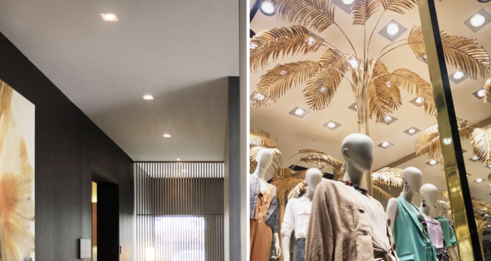 Dimmable Square LED COB Spotlights Ceiling lamp AC85-265V 5W 7W 10W 14W 20W recessed Downlights LED Panel light indoor lighting