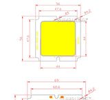 Ultra Bright 20W 30W 56MM 69MM Square LED COB Chip On Board Light Source for Panel Flood Spot Lights Downlight DC 36V 40V