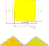 Ultra Bright 20W 30W 56MM 69MM Square LED COB Chip On Board Light Source for Panel Flood Spot Lights Downlight DC 36V 40V