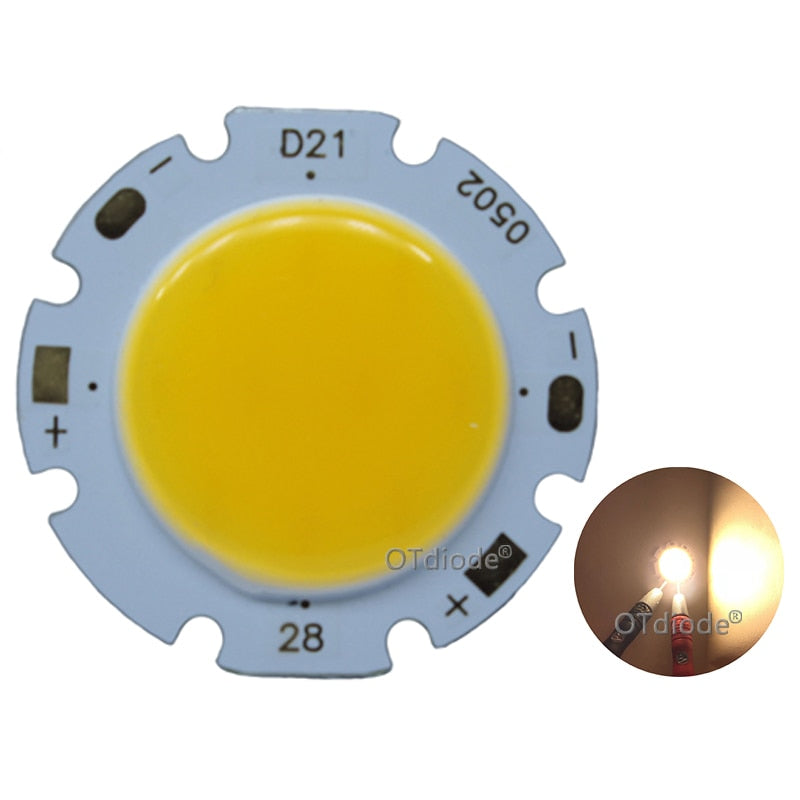 LED COB Chip 28mm 10-100pcs Square Round Lighting Source 3W 5W 7W 10W 12W for Spotlight Downlight Tube Light Ceiling Lamp 300ma