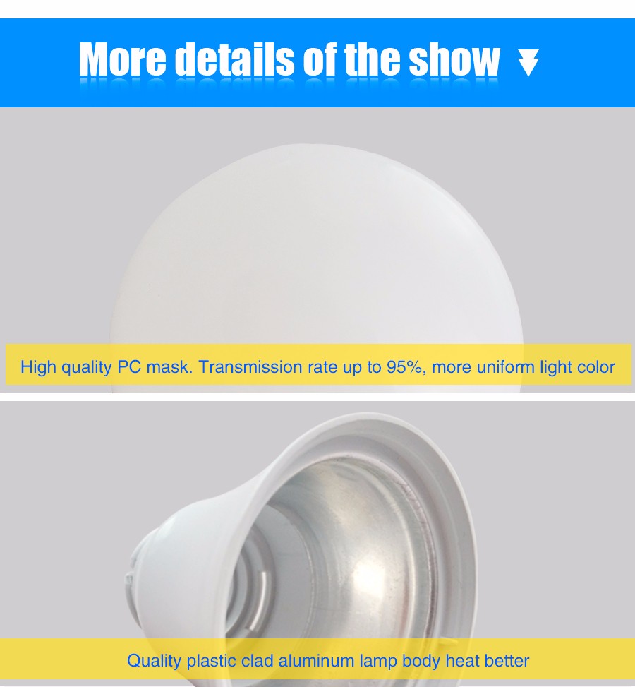 LED lights E27/B22 110v/220v 6pcs/tos aluminum base downlight 6w 9w 12w 15w 18w 21w cold and warm white replacement bulb