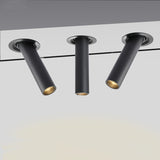 Modern Recessed LED Ceiling Light Long Pipe Tube Angle Adjustable Downlight For Living Room Bedroom Office Spot Lighting Fixture