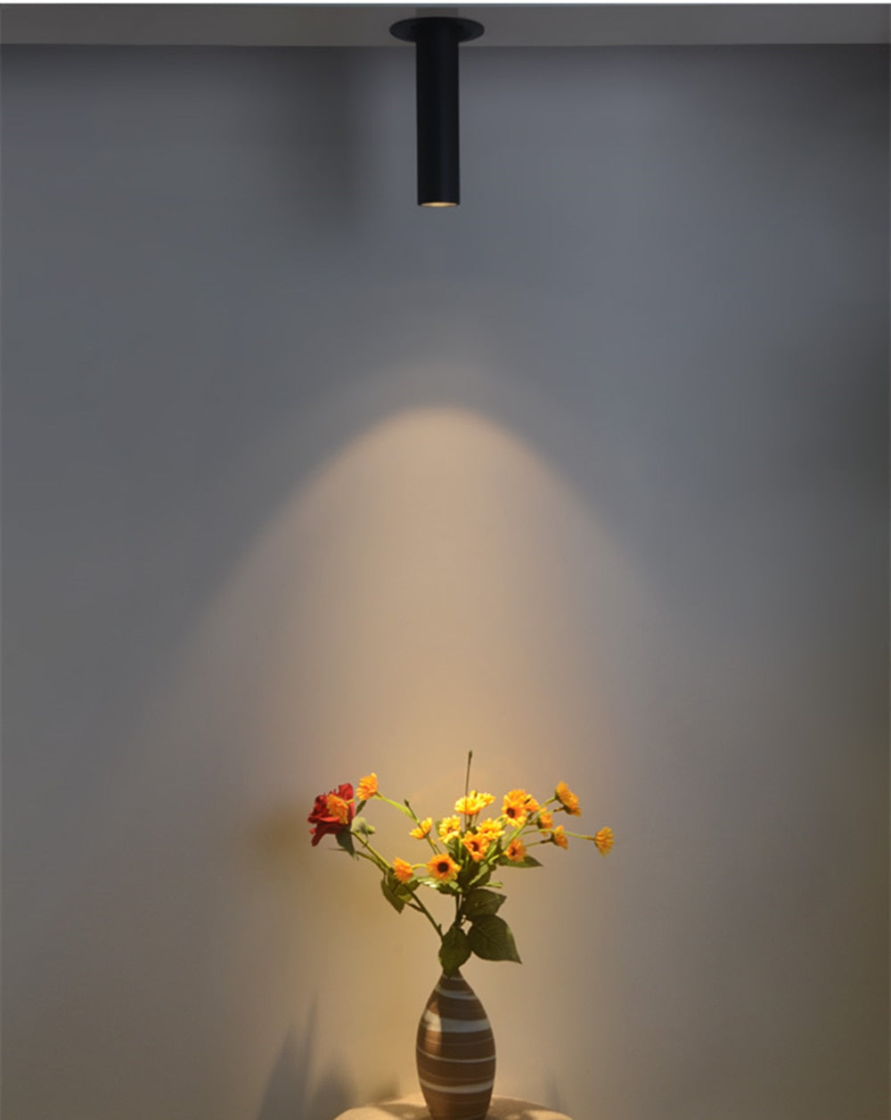 Modern Recessed LED Ceiling Light Long Pipe Tube Angle Adjustable Downlight For Living Room Bedroom Office Spot Lighting Fixture