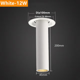 Modern Recessed LED Ceiling Light Long Pipe Tube Angle Adjustable Downlight For Living Room Bedroom Office Spot Lighting Fixture