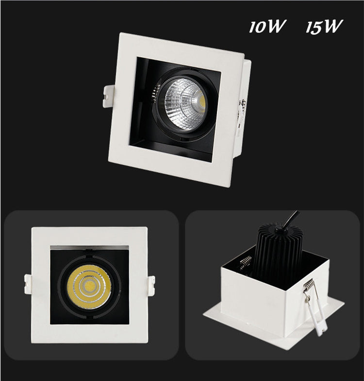 Square Dimmable Led Downlight Light Ceiling Spot Light 10W 20W 30W AC85-265V Ceiling Recessed Lights Indoor Lighting