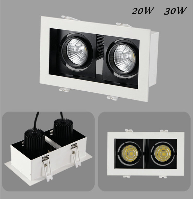 Square Dimmable Led Downlight Light Ceiling Spot Light 10W 20W 30W AC85-265V Ceiling Recessed Lights Indoor Lighting