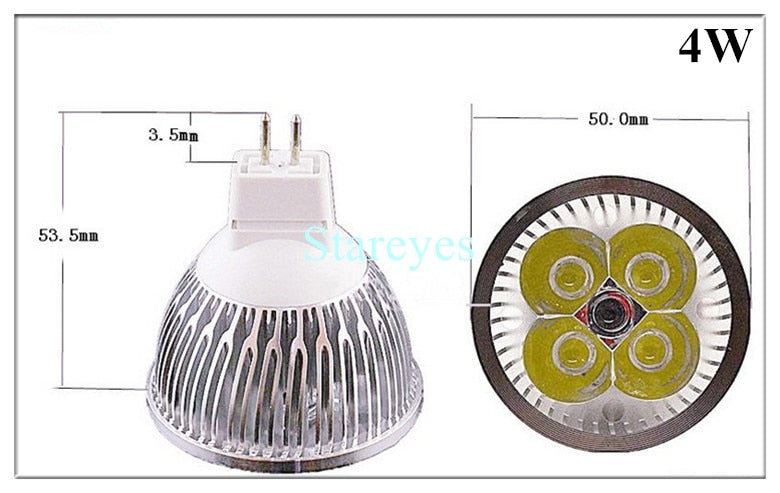 8 pcs Dimmable MR16 4W 3W AC&DC12V LED Spotlight lamp Downlight Bulb LED lamp LED Droplight Lighting LED light spot light