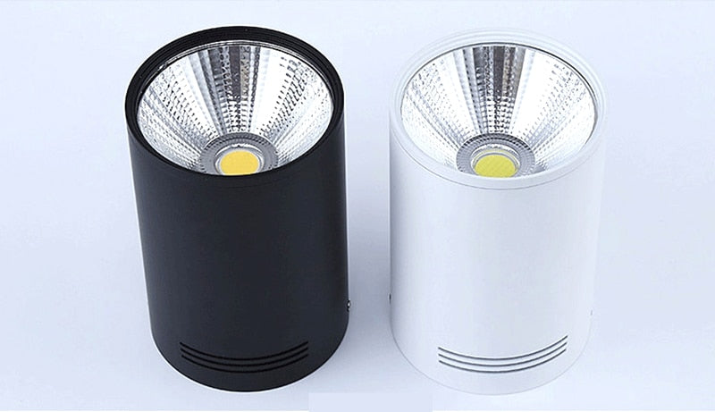 High quality Surface Mounted Dimmable Downlights 5W 7W 9W 12W 15W 18W LED Ceiling lamp COB Ceiling Spot lights ac85-265V LED light