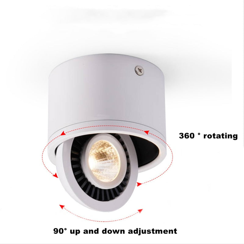 ACETIDE Dimmable Surface Mounted LED COB Downlight 5W/7W/9W/12W LED Lamp AC85V-265V Ceiling Spot Light with LED Driver