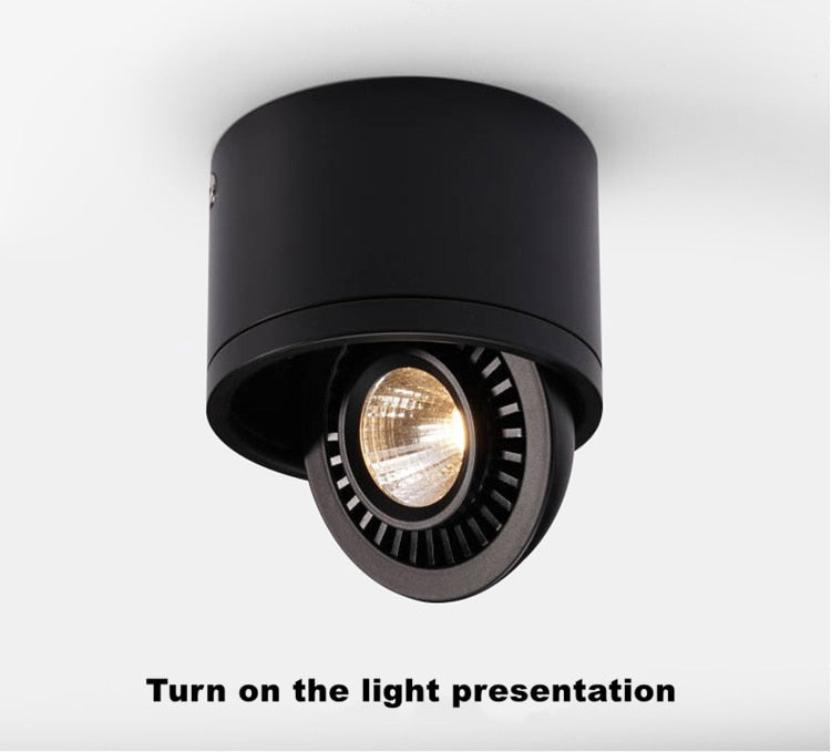 ACETIDE Dimmable Surface Mounted LED COB Downlight 5W/7W/9W/12W LED Lamp AC85V-265V Ceiling Spot Light with LED Driver