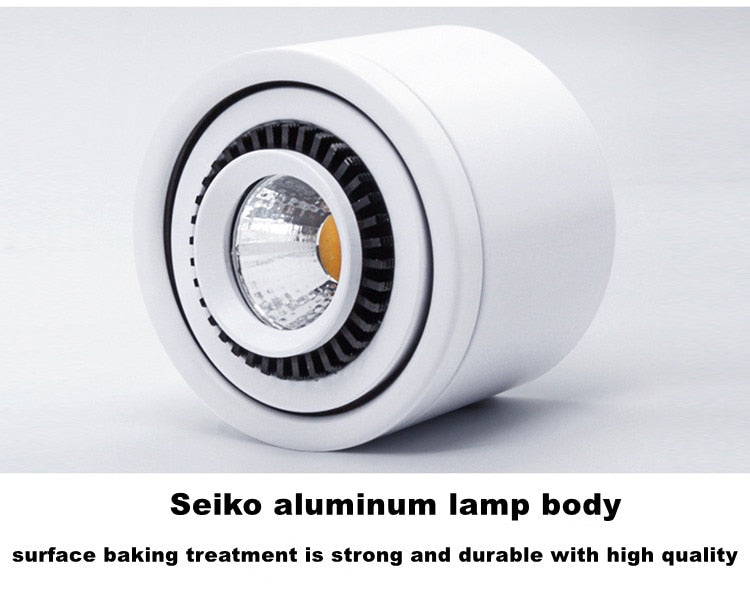 ACETIDE Dimmable Surface Mounted LED COB Downlight 5W/7W/9W/12W LED Lamp AC85V-265V Ceiling Spot Light with LED Driver