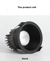 ACETIDE LED Dimmable Cob Spotlight Ceiling Light AC85-265V 7W 10W 12W 15W Aluminum Round Recessed Downlight