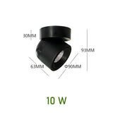 LED Downlight dimmable 10W modern Led surface mounted ceiling light spotlight interior Marca dragon Adjustable Angle