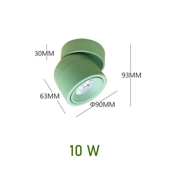 LED Downlight dimmable 10W modern Led surface mounted ceiling light spotlight interior Marca dragon Adjustable Angle