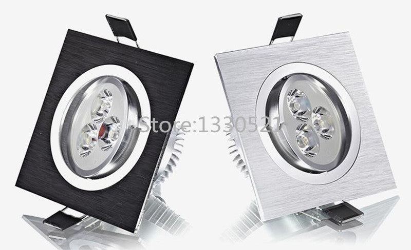 Bombillas Embedded Square LED Downlights Dimmable 110V 220V lamp 9W 15W 21W 27W 36W 3W High Power chip LED Ceiling Spot Light