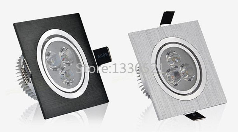 Bombillas Embedded Square LED Downlights Dimmable 110V 220V lamp 9W 15W 21W 27W 36W 3W High Power chip LED Ceiling Spot Light